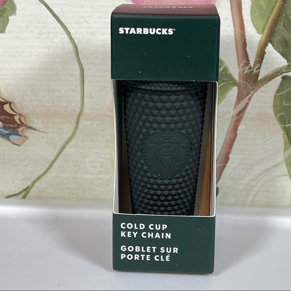 Starbucks Ornament Dark Green Matte Soft Touch Mini Keychain - Picture 1 of 2